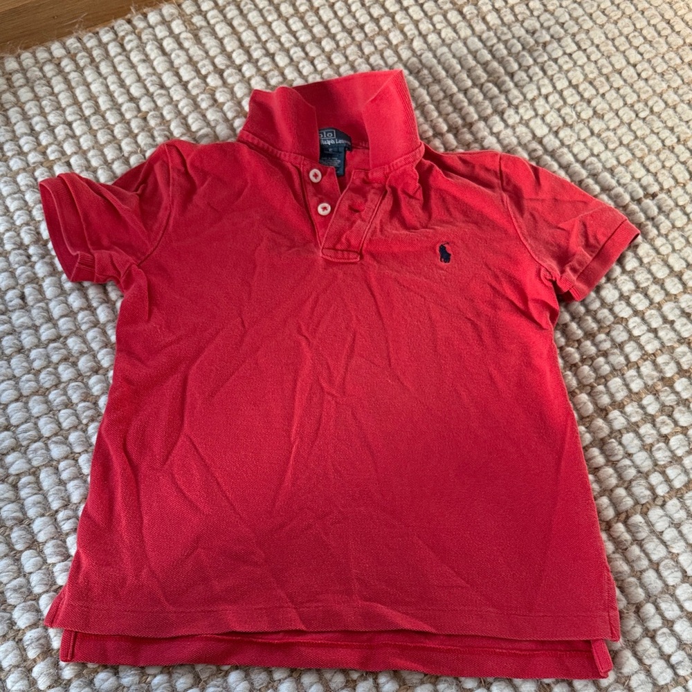 Kids  Ralph Laure. Red Polo Shirt